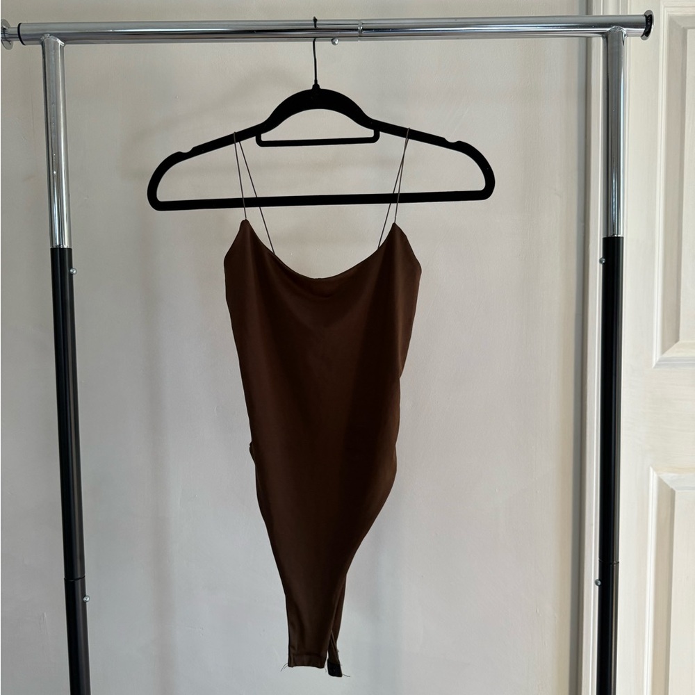 PrettyLittleThing Brown Bodysuit